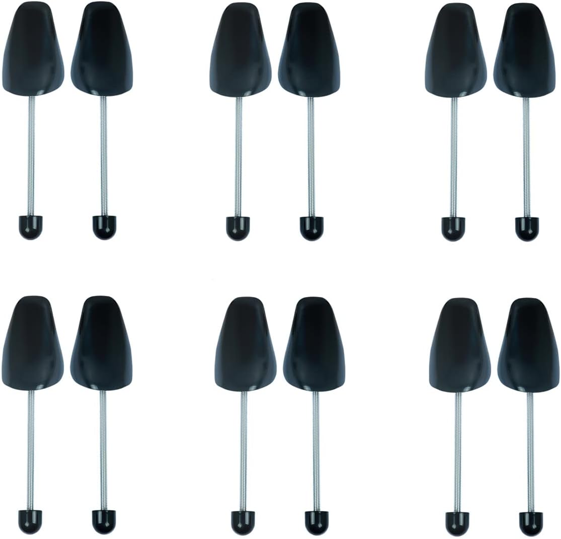 6 Pairs Plastic Shoe Trees for Men (Black) Spring Black Men 6 Pairs