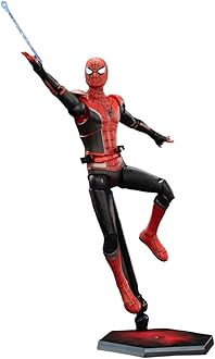 ZD Toys Collectible Figure Full Set: Anniversary Series: Black and Red Spider(1913-03), Movice Style, 1:10 Scale Miniature Action Figurine 1913-03