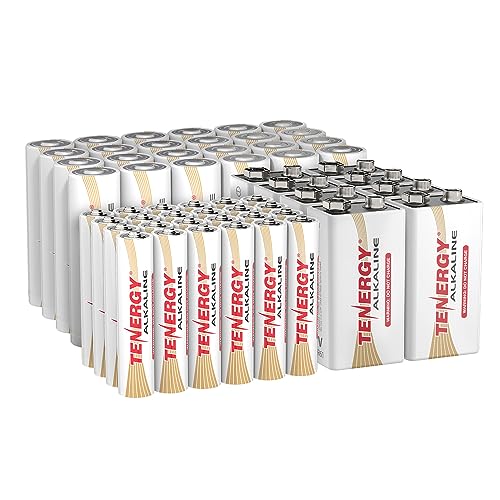 Tenergy 56 Pack Alkaline Batteries, 24 Pack AA, 24 Pack AAA,