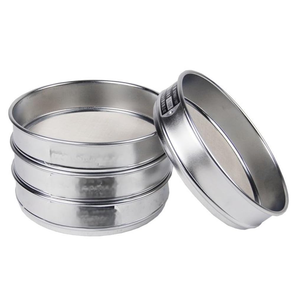Sito testowe ze stali nierdzewnej, Sito laboratoryjne do pobierania próbek ze stali nierdzewnej z pokrywką i dnem o średnicy 20 cm 0,075–2,5 mm(0.15mm)