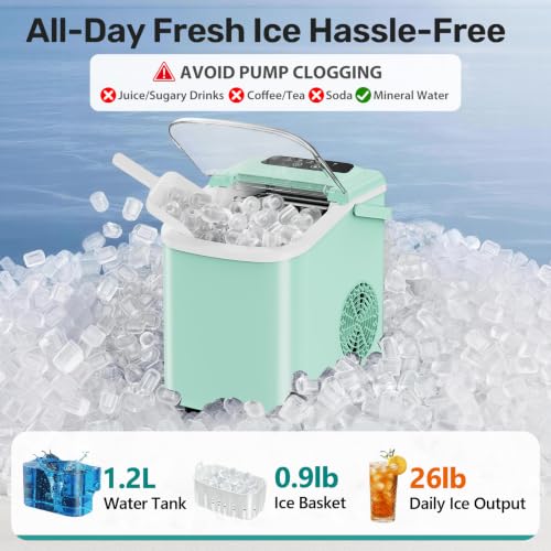 Image of OLIXIS Countertop Ice Maker with Self-Cleaning, Portable Ice Maker Machine