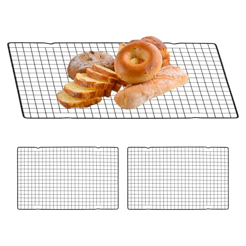 2 Pack Cooling Rack, 15.9”×9.8” Stainless Steel Wire Tray, Cake Cooling Rack for Roasting, Grilling, Cooking and Drying
