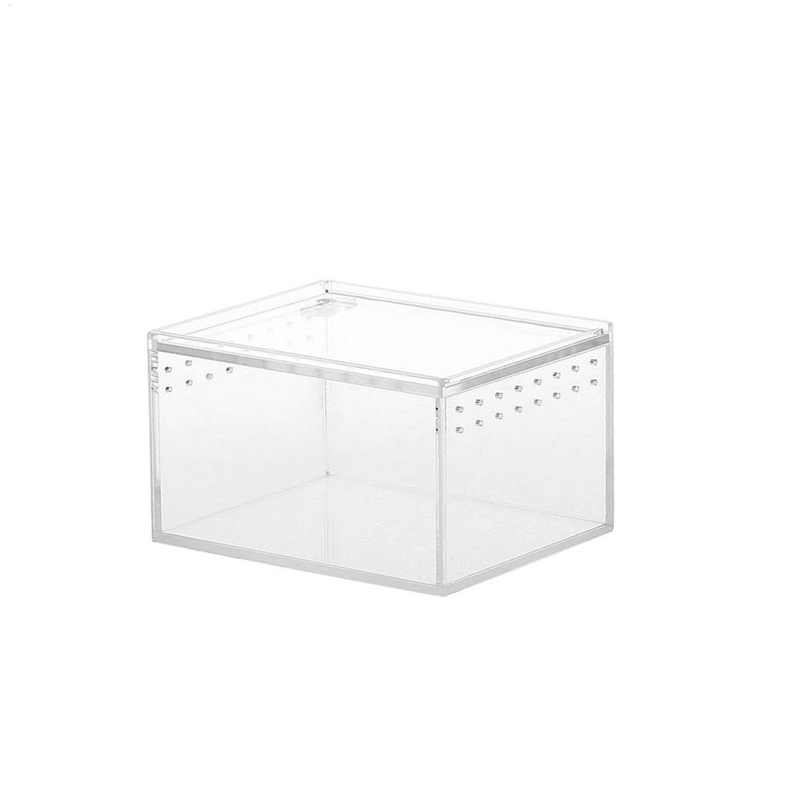 Tarantula Enclosure Reptile Breeding Box Terrarium Cage Acrylic Terrarium Leak Proof Display Case For Spiders Scorpions Praying Mantises Small Snakes Inserts Portable Hatching Container