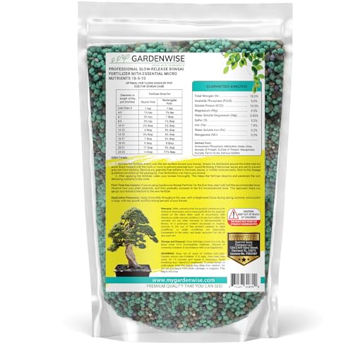 Image of GARDENWISE Slow-Release Bonsai Fertilizer with Essential Micronutrients - Professional Grade Bonsai Tree Fertilizer Pellets | Perfect Food for Indoor & Outdoor Bonsai Trees (12 OZ)