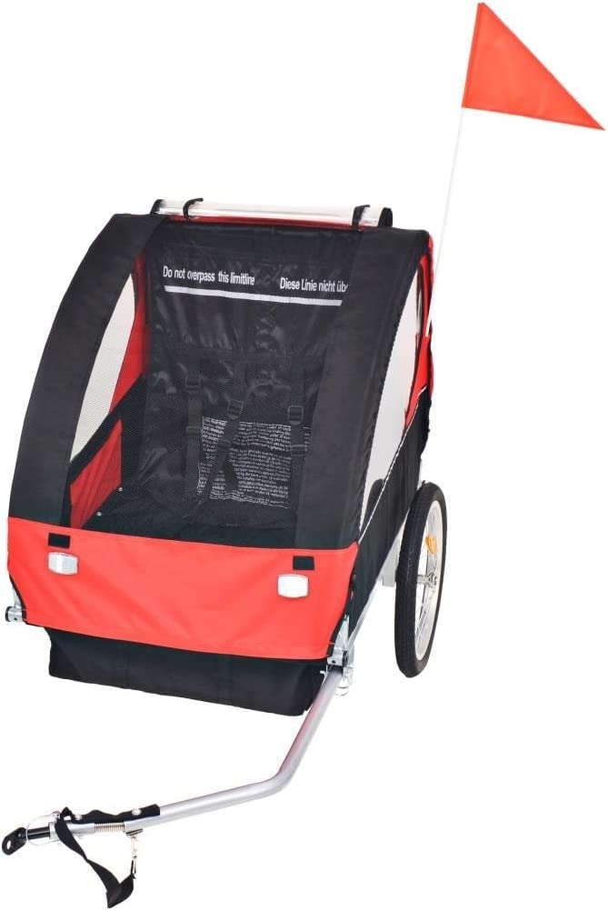 Przyczepka rowerowa, Przyczepka rowerowa dla dzieci, Przyczepka podróżna i do przechowywania dzieci, Nośność wózka 30 kg, Do podróży i spacerów