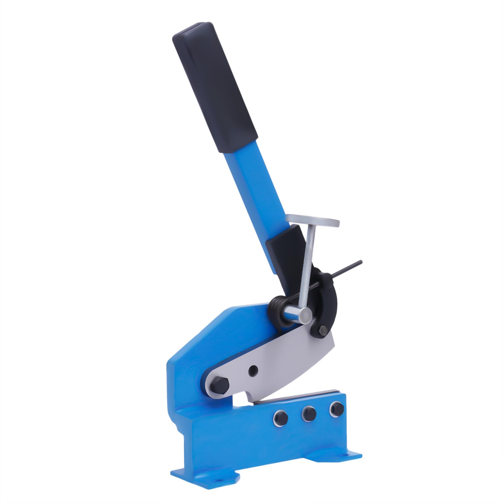 Fyssnn 125Mm/200Mm Manual Hand Operated Guillotine Cutter, Heavy Duty Metal Plate Shear Cutter For Steel Sheets, Brass, Flats And Rounds - Bench Scissor Snips Tool For Metalworking & Diy (125Mm)