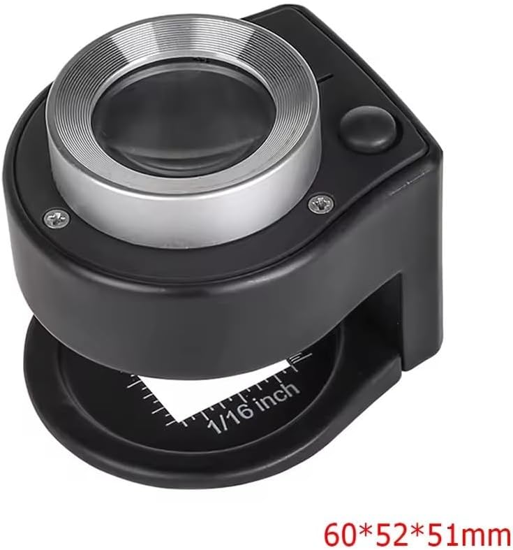 VIDI 30X Optical Glass Lens Magnifier LED Folding Linen Tester Loupe Magnifying