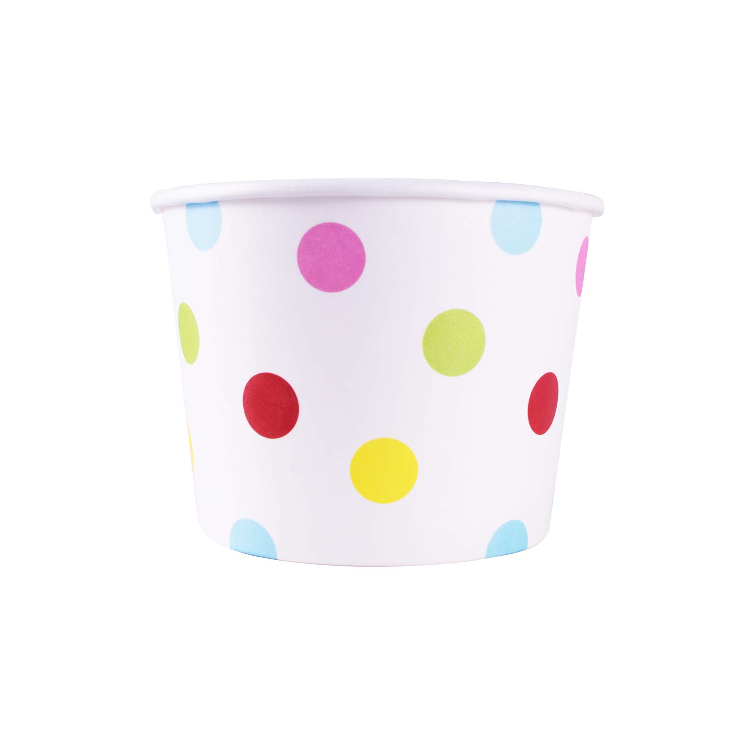 Karat [12oz - 1000 ct] Paper Ice Cream Cups & Soup Bowls for Hot/ Cold Food - Ideal for Soup, Ice Cream, Gelato, Yogurt and Snacks - Dots