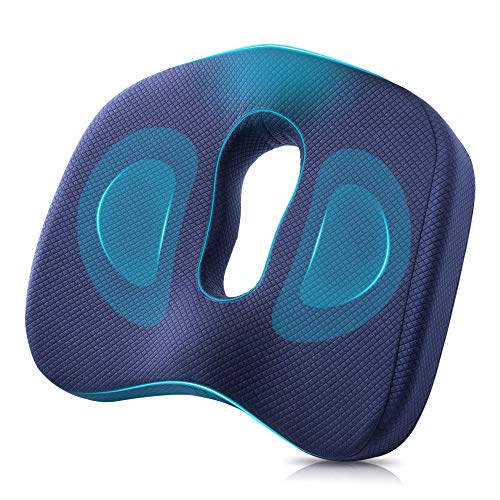 Winjoy Seat Cushion, 100% Memory Foam Chair Pad. Orthopedically Designed for Sciatica/Coccyx/Tailbone, Lower