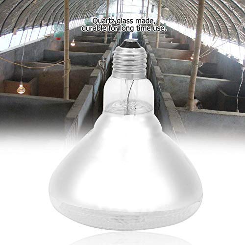 Sheens Poultry Heat Lamp, Waterproof Thick Heat Light Bulb for Pet Brooder Coop Chicken Pig Piglet Duck Birds 220V (200)