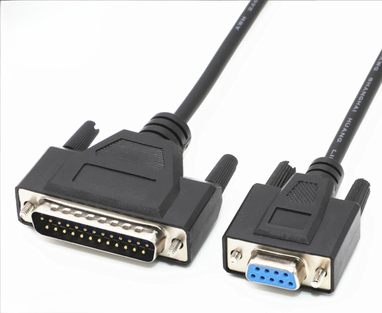 RIKYJIC DB9 Female to DB25 Male RS232 Serial Cable Double Shielded for Printer Connection(1 Meters)