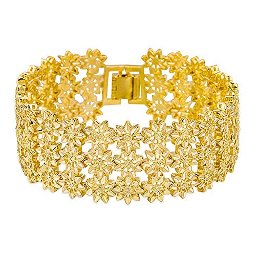 Onefeart Weißes Gold überzogen Armband Frauen Bohnen Gestalten Einfach Stil Mode Geburtstagsgeschenk 19CM Weißes Gold Cover