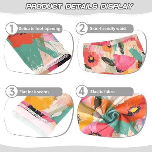 Girls' Leggings Floral Flower Kids Yoga Tights Pants 1 Pack 208616033