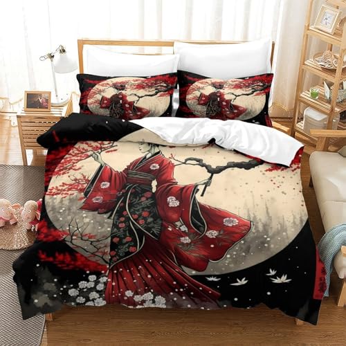 Housse de couette Geisha en microfibre 135x200 pour chambre de garçon