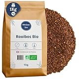 Rooibos Nature Bio - Infusion Vegan en Vrac, 100% Naturel, Sans OGM - Agriculture Biologique - Conditionné en France - Sachet 1 kg (500 Tasses)