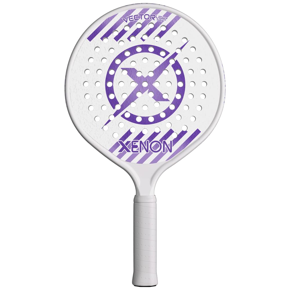 Vector Light Max Platform Tennis Paddle by Xenon Paddle, Oversize Head, Even Balance Point, Handle Weighted, Softer Foam Core, Power and Control, 4” Grip