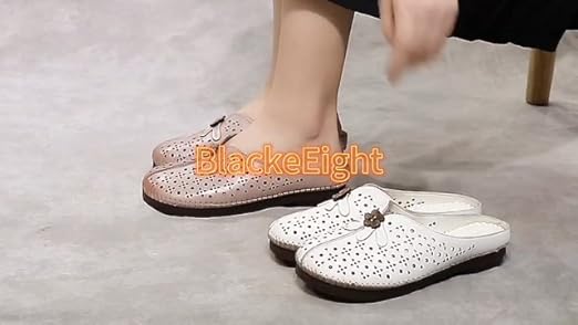 Amazon.com | Women's Summer Closed Toe Leather Mule Shoes,Comfort