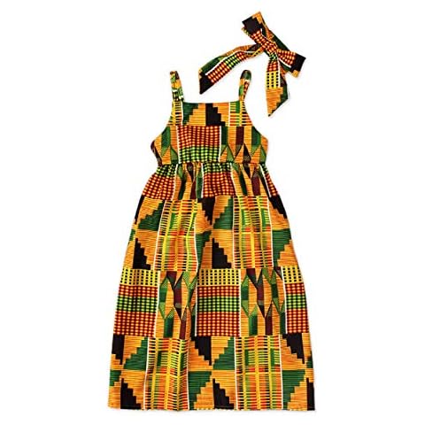 XFGLCK Toddler Summer Dress with Headband Cover
