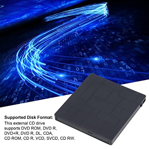Unidade de DVD externa, unidade de CD/DVD +/-RW portátil USB 3.0/leitor de DVD, gravador de CD ultra