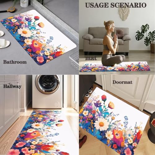 Tapis de cuisine antidérapant lavable grand format 120x360cm Daisy - 3