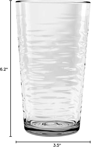 Miniatura 5 de TarHong Foundry - Bebida de plástico de alta calidad, tamaño jumbo, 20.6 onzas, transparente, juego de 6