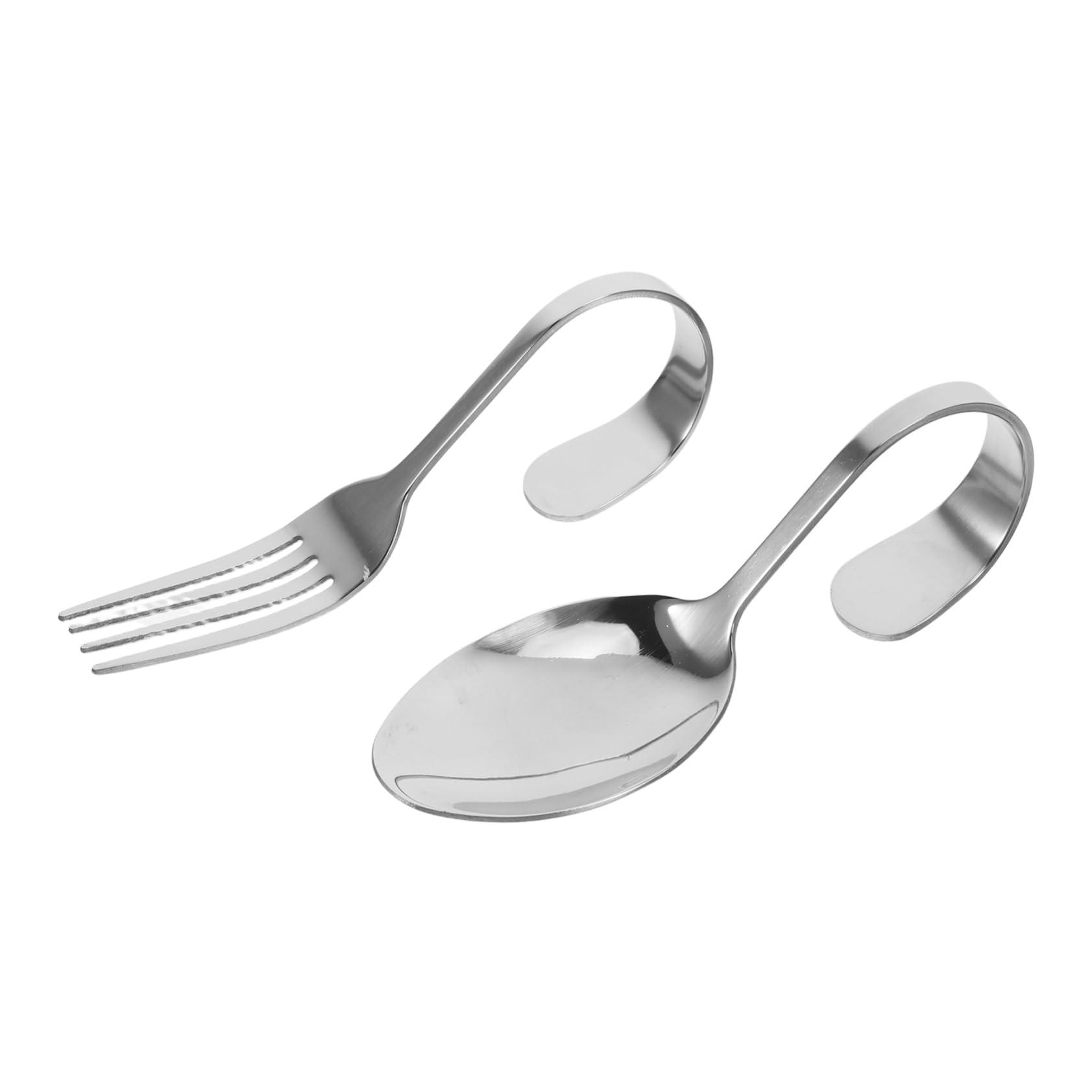 KICHOUSE Stylish Stainless Steel Salad Serving Set Sushi Spoon Fork Western Design Forks and Spoons for Seafood Buffet Perfect for Parties