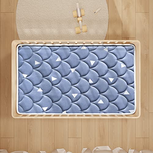 Pack And Play Mattress Topper Fits For Graco & Baby Trend &Pamo Babe Playard（Size：38X26X3） Odorless Soft Foam【Blue - Breathable-Quiet】 Pack N Play Mattresses，Baby Premium Foam Playpen Mattresses #TOP6
