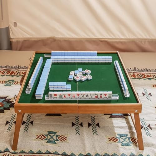 Mesa Plegable Mahjong Set con Fichas y Domino miniatura 7