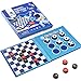 BSTSHIER 2 in 1 Board Games for Kids Checkers Sets Board Games for Kids Travel Toys Magnetic Travel Games Foam Checker Pieces Young Kids Board Games Family Board Game (Checkers&Tic-Tac-Toe)
