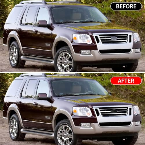 Image of for Ford Emblem, 6 inch American Flag Badge Front Grille Tailgate Emblem for 07-10 Edge, 05-11 Escape, 06-10 Explorer, 05-11 Expedition, 07-10 Sport Trac (6''Black)