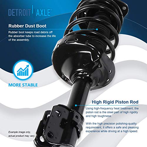 Image of Detroit Axle - Front Struts Kit for 2006 2007 2008 Subaru Forester 2 Struts w /Coil Spring 2 Sway Bars 4 Tie Rods 2 Boots Replacement Suspension