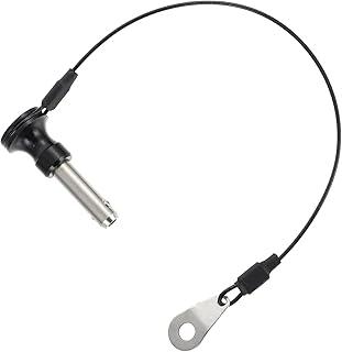 DOITOOL Bayonet Springs Pogo Push Button Pin Quick Release Pin Push Button Spring Loaded Quick Release Snap Buckle with Lanyard Push Out Insert Pin Knob Plunger Pin Engine