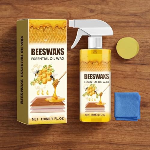 2026 Upgrade Beeswax Furniture Polish and Cleaner Natural Beeswax Furniture Polish Quick Fix Stick Wood Repair Multipurpose Wood Wax Restorer for Furniture All Wood Types Tables Cabinets (1 PC)