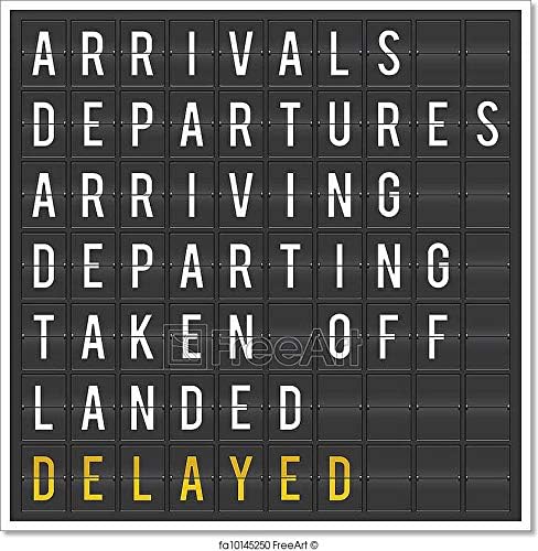 Amazon Com Airport Departure Board Paper Print Wall Art 28in X 28in Posters Prints