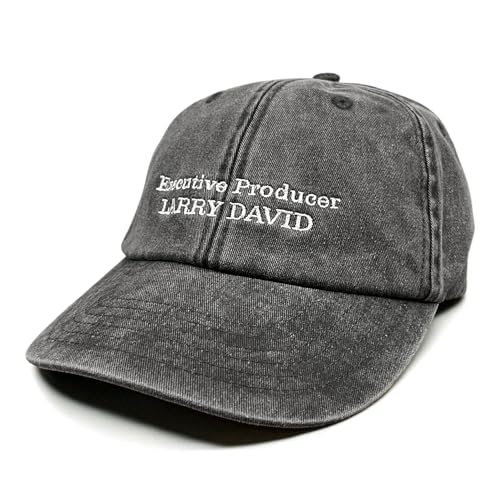 Outsdr Unisexe Executive Producer Larry David Casquette de Baseball Brodée Délavée - Black – vue 2