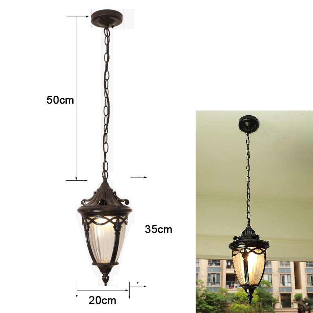 Gietijzeren Buiten Hanglamp Zwart IP23 - Vintage Industriële