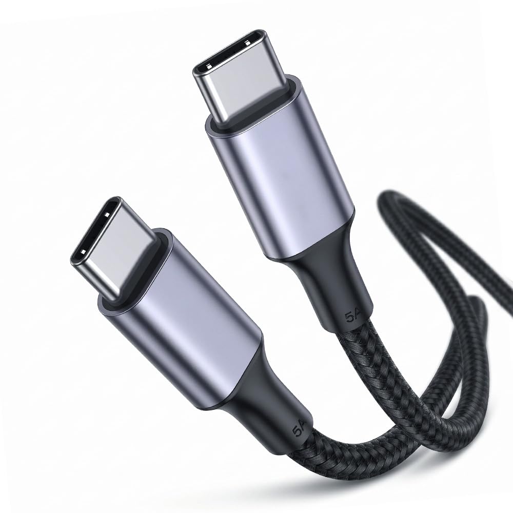 USB Type C ケーブル 2M PD 100W急速充電対応 タイプC 充電ケーブル 高耐久ナイロン編み MacBook Pro、surface、Xperia、Galaxy、Pixel等USB-C機種対応