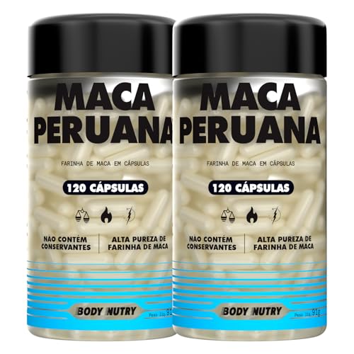 Kit 2x Maca Peruana Premium 2500mg 100% Pura Pote 120 Cápsulas Matéria Prima Importada Para Homens e Mulheres | Energia Resistência