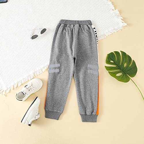 Toddler Boys Pull-on Sweatpants Elastic Long Joggers Pants with Pocket Street Hip Hop Pants Boy 's Clothes3