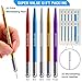 20 Pieces Microblading Pens Kit Disposable Aluminum Handles For Permanent Makeup Eyebrow Eyebrow Microblading Pens for Brows Salons Permanent Makeup Supplies 20 round needles