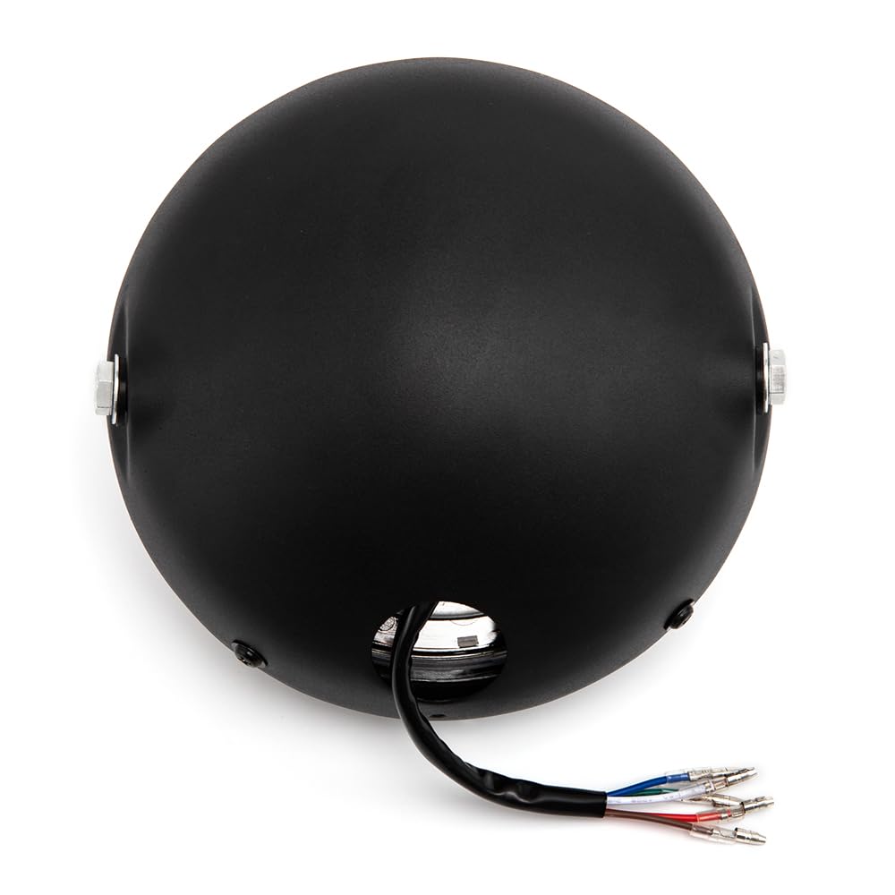 Motorrad scheinwerfer 7'' LED Runder Frontscheinwerfer Mit Halterung für Cafe Racer bobber Chopper V Rod CB900 CB400 CB750 CB1300 CB1100 Hornet 250 (Style B)