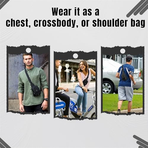 Image of CARRY TRIP Stylish Chest Bag for Men & Women - Small Crossbody Sling Bag for Travel, Hiking & Daily Use - Water Resistant, Lightweight Shoulder Mobile Pouch with Adjustable Strap