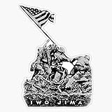 Iwo Jima, Engraving from U.S. Postage Stamp, 1945 Issue, Commemorating The Battle. Vinyl Sticker Waterproof Decal Laptop Wall Window Bumper Sticker 5'