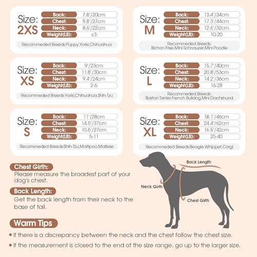 Image of Dog Sweater Dress Plaid Knitwear for Small Medium Dogs Warm Puppy Pet Turtleneck Stretch Pullover Cute Fall Winter Vest Clothes with Leash Hole for Christmas (Coffee, 2XL)