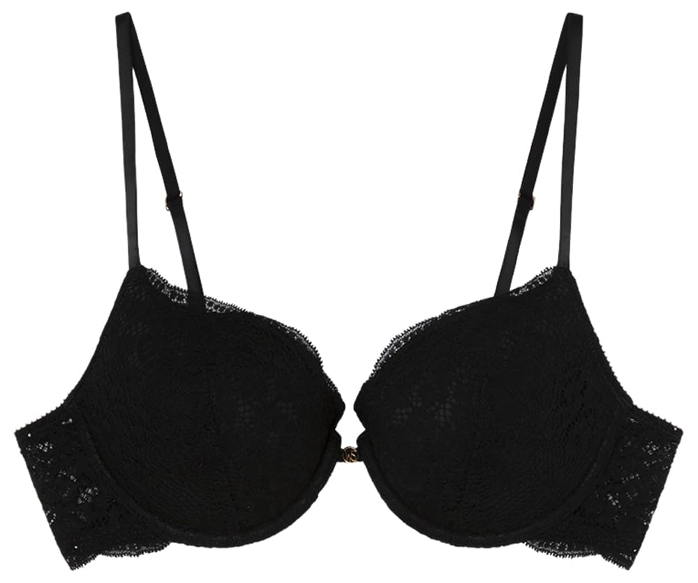 Women'secret Padded Bra, Standard Black, 40b, Black/White, 34B