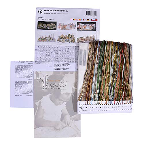 Image of Thea Gouverneur 545A 18 Count Athens on Aida Counted Cross Stitch Kit on White Aida, 31 inch by 20 inch, Multicolor