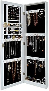 Wall Mount Jewelry Armoire Wooden Over The Door Cabinet with Lock Bedroom Chest