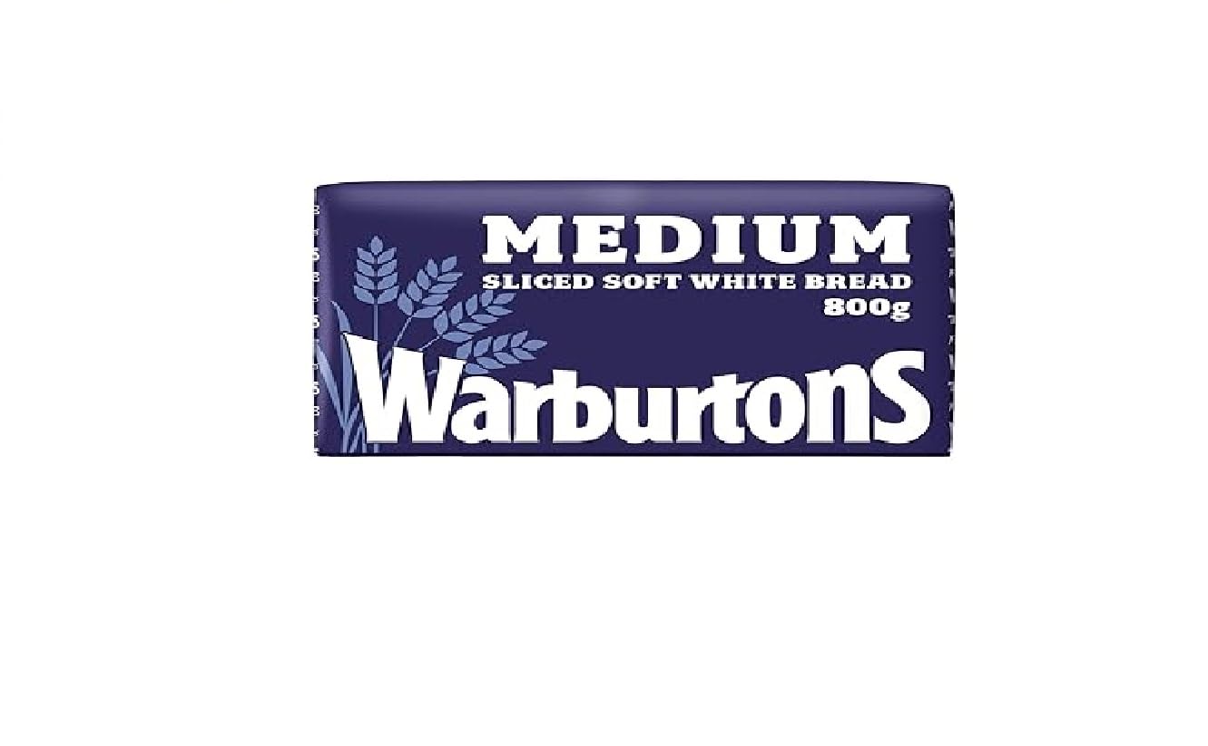 Warburtons Medium Sliced Soft White Bread, 800g