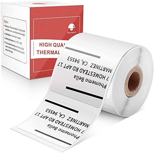 Phomemo Etichette M110 Etichetta Autoadesiva termica, 1.96''x 1.18" (50 x 30 mm),230 etichette/rotolo,Compatibile con Phomemo M110 M120 M220 M221 M108 M102 M100 M150 M250 M260 Etichettatrice