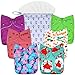 wegreeco Washable Reusable Baby Cloth Pocket Diapers 6 Pack + 6 Bamboo Inserts(with 1 Wet Bag,Girl Prints)